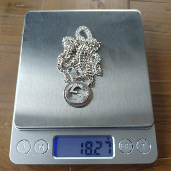 Gucci Interlocking G Logo .925 Sterling Silver Necklace - Picture 11 of 11
